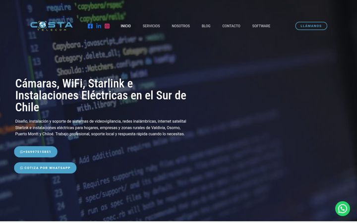 Screenshot of costa-telecom.cl