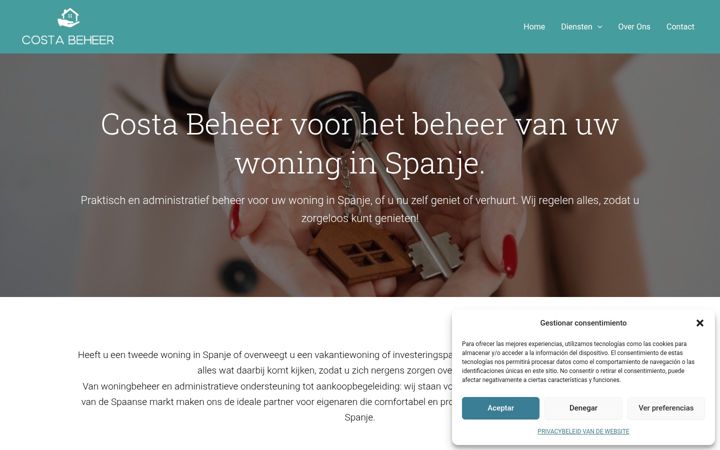 Captura de ecrã de costabeheer.nl