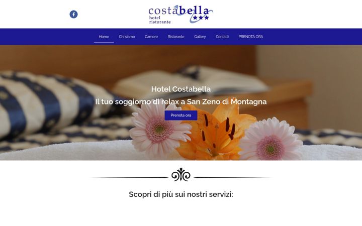 Screenshot of costabellahotel.it