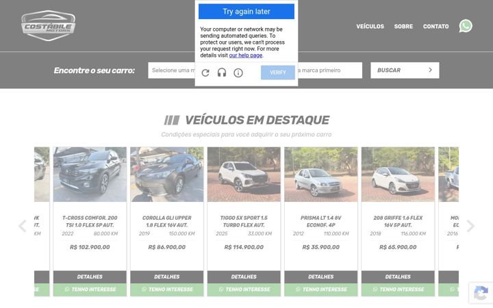 Screenshot of costabilemotors.com.br