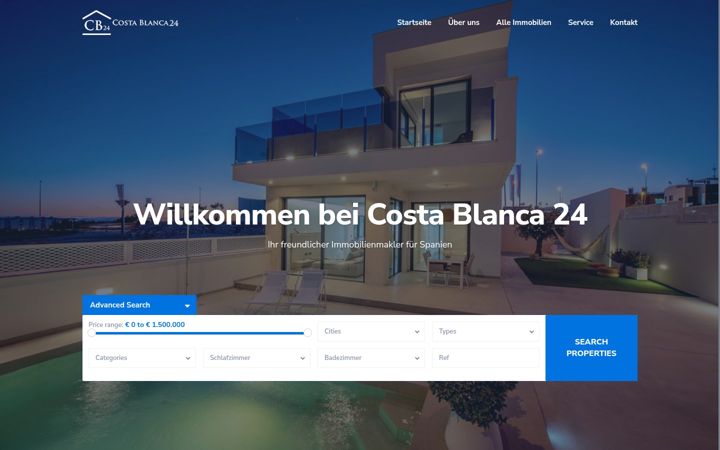 Screenshot of costablanca24.eu