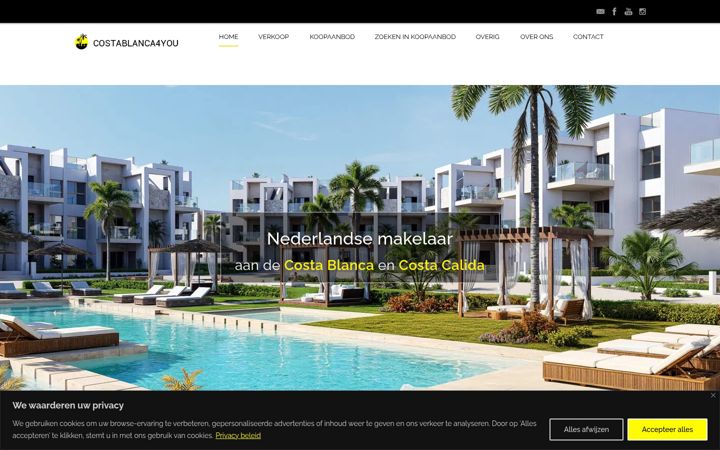 Screenshot of costablanca4you.nl