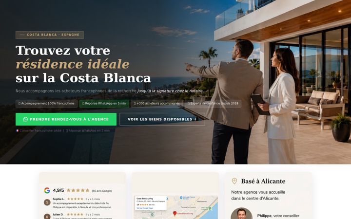Screenshot of costablancaliving.es
