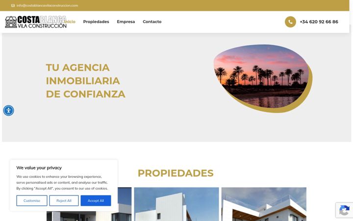 Screenshot of costablancavilaconstruccion.com