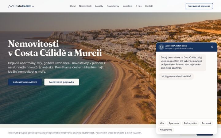 Screenshot von costacalida.cz