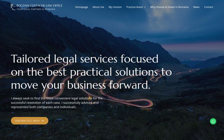 Screenshot of costachelaw.ro