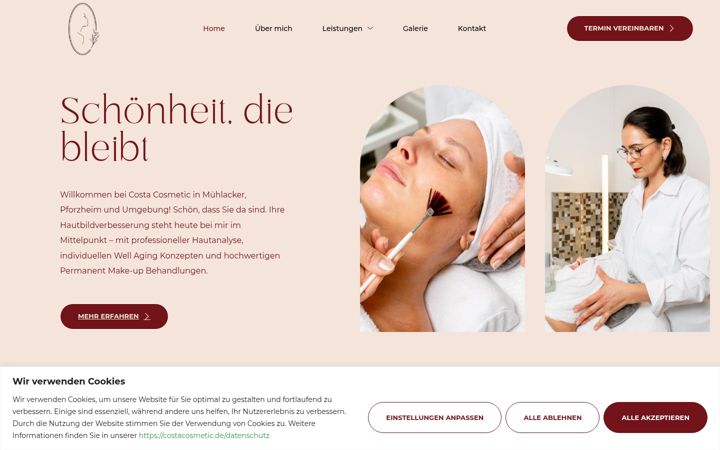 Screenshot of costacosmetic.de