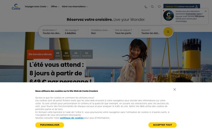 Screenshot of costacroisieres.fr