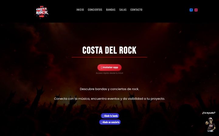 Screenshot of costadelrock.es