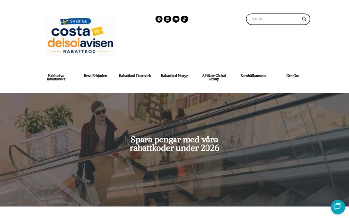 Screenshot of costadelsolavisenrabattkod.se