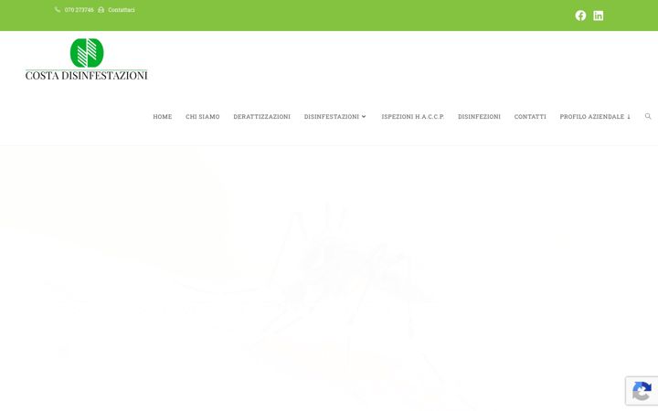 Screenshot of costadisinfestazioni.it