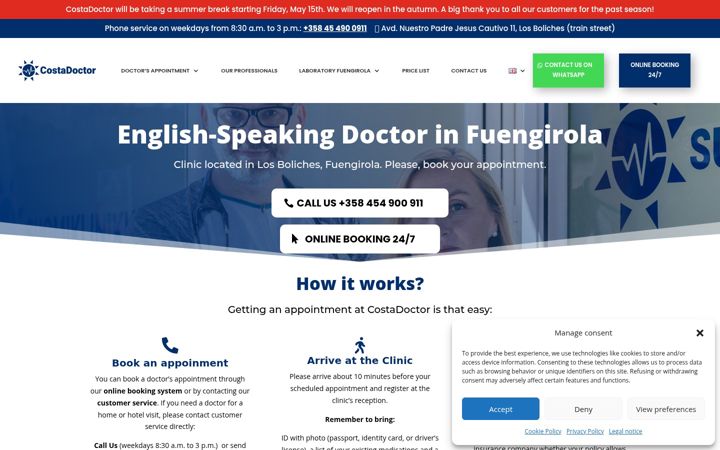 Screenshot of costadoctor.com