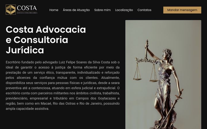 Screenshot of costadvocacia.com
