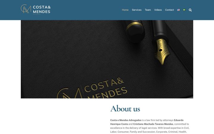 Screenshot von costaemendes.adv.br