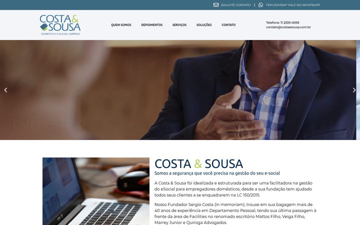 Screenshot of costaesousa.com.br