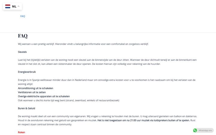 Screenshot of costaholidays.nl