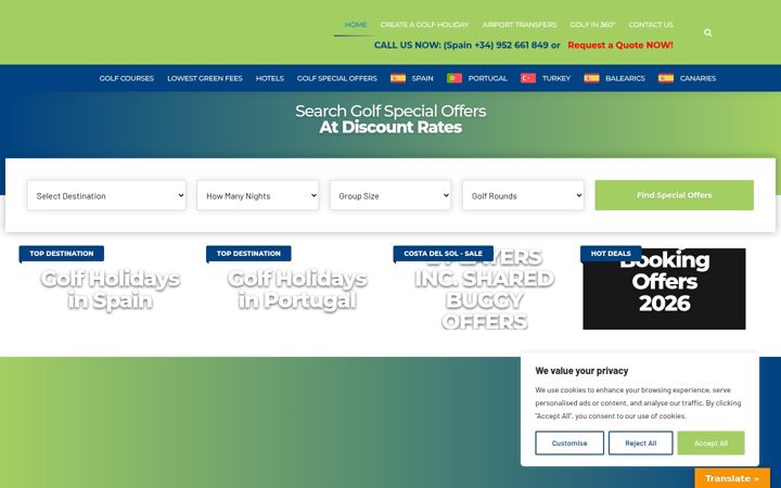 Screenshot of costalessgolf.com