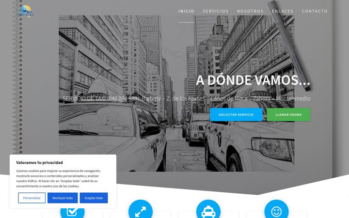 Screenshot of costaluztaxi.es