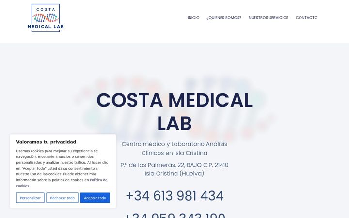 Screenshot of costamedicallab.es