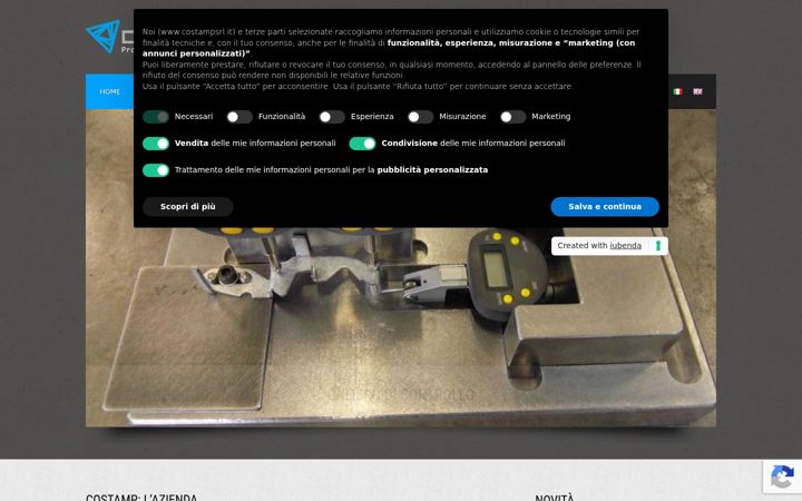 Screenshot of costampsrl.it