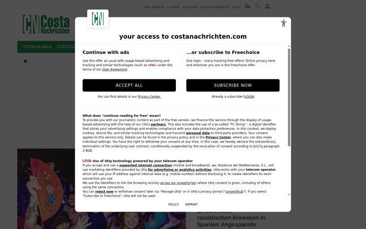 Screenshot of costanachrichten.com