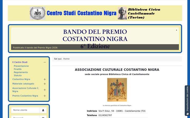 Екранна снимка на costantinonigra.eu