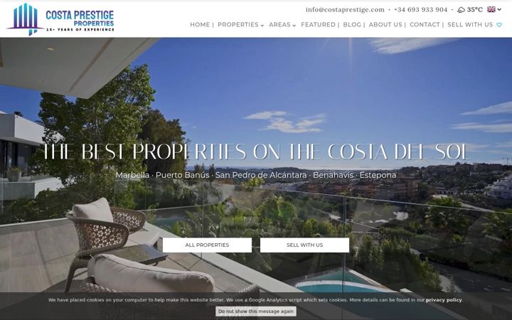 Screenshot of costaprestige.com