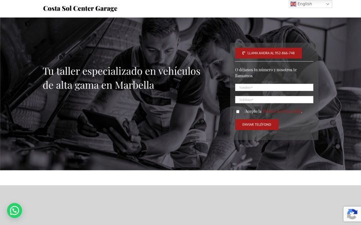 Screenshot of costasolcenter.com