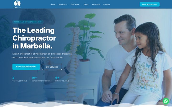 Screenshot of costaspine.com