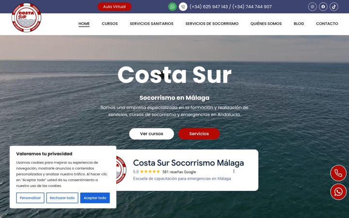 Screenshot of costasursocorrismo.es