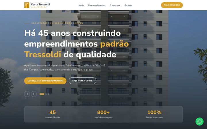 Screenshot of costatressoldi.com.br