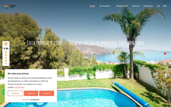 Screenshot of costatropicalholidays.com