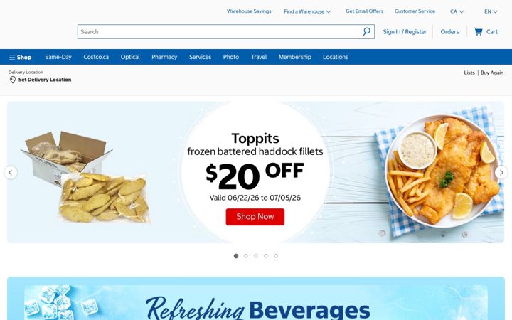 Screenshot of costcobusinesscentre.ca