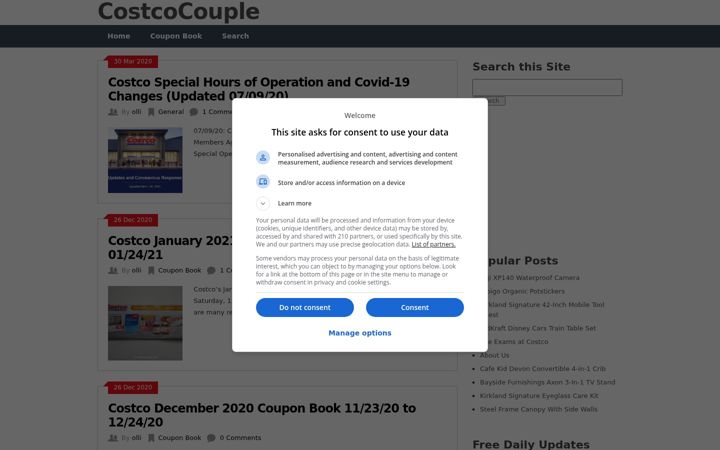 Screenshot of costcocouple.com