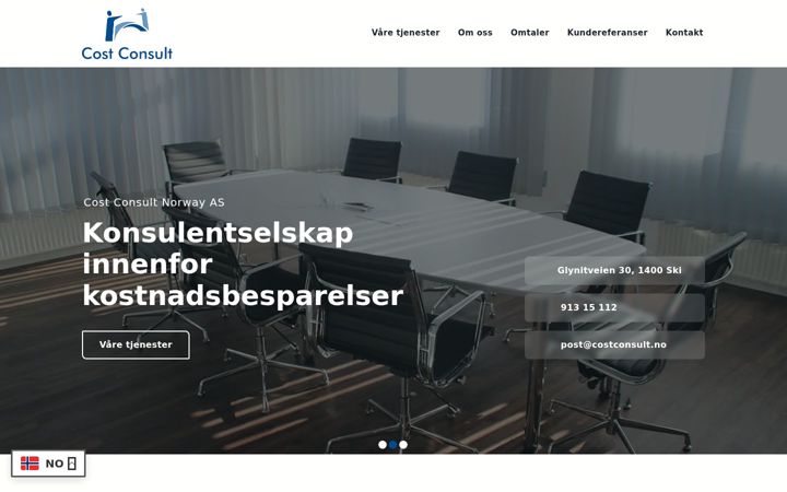 Screenshot of costconsult.no