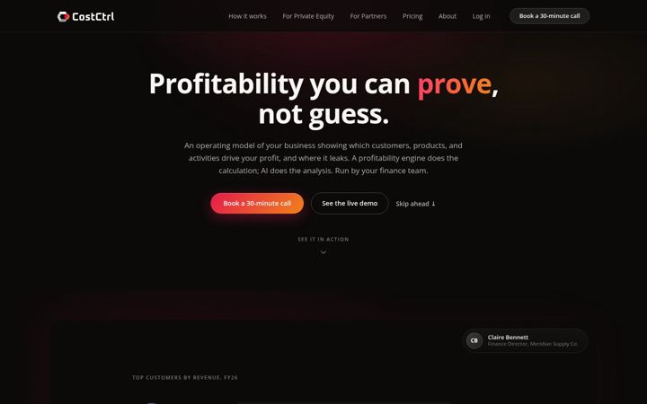Screenshot of costctrl.com