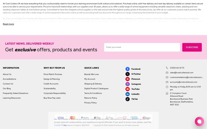 Screenshot of costcuttersuk.com