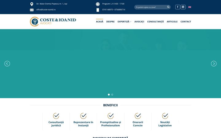 Screenshot of coste-ioanid.ro