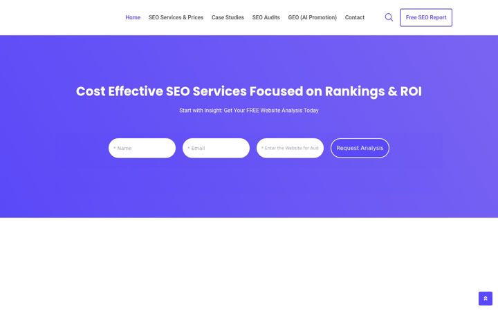 Screenshot of costeffectiveseo.com