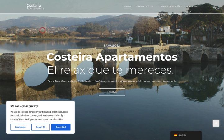 Screenshot of costeiraapartamentos.com
