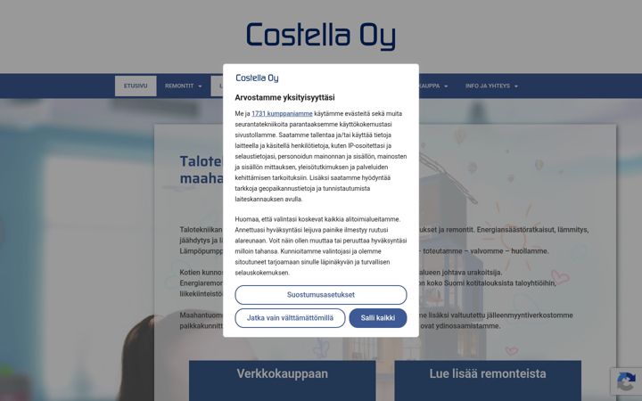 Screenshot di costella.fi