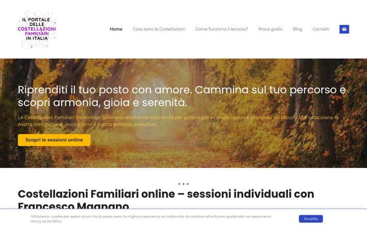 Screenshot of costellazionifamiliari.net