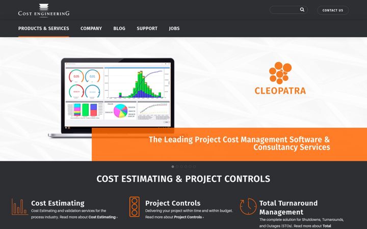 Screenshot of costengineering.eu