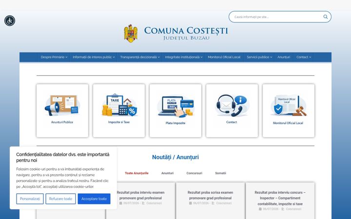 Screenshot of costesti-buzau.ro