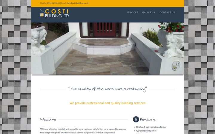 Screenshot of costibuilding.co.uk