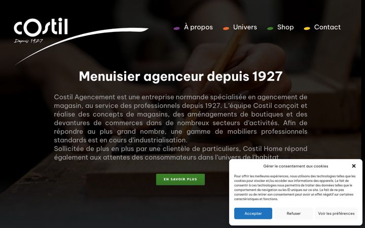 Captură de ecran a costilagencement.fr