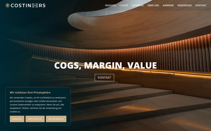 Screenshot of costineers.com