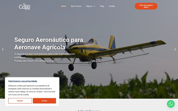 Snimka zaslona za costiseguros.com.br