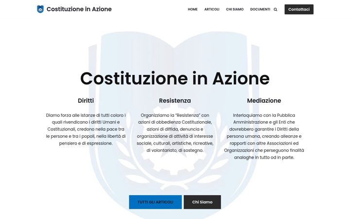 Screenshot of costituzioneinazione.org