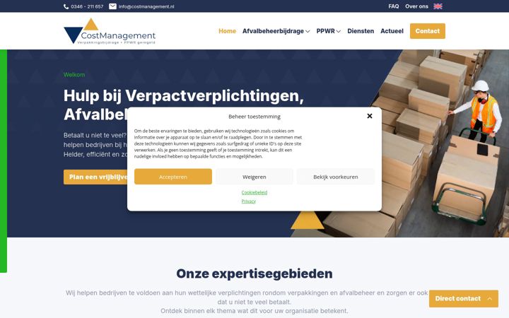 Screenshot of costmanagement.nl